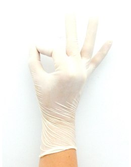 Rękawice lateksowe L pudrowane (100szt) MASTER S-413