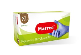 Rękawice nitrylowe bezpudrowe XL MASTER S-404